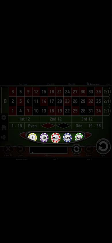 Choose the amount of the roulette bet on the 4rabet casino.