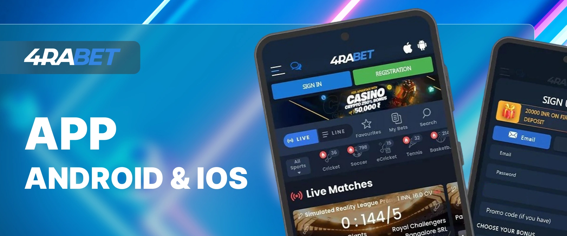 4rabet download app in India: for android and ios 